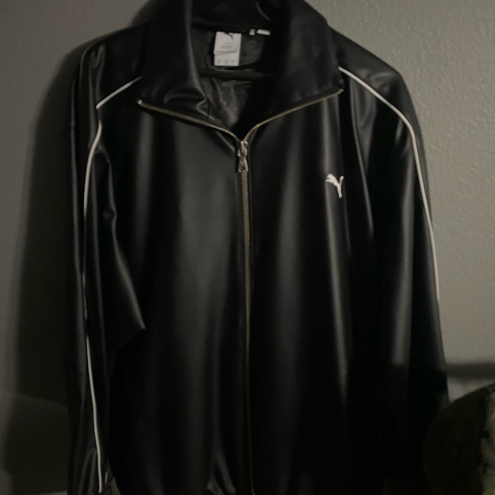 Puma Black and White Zip-Up Jacket